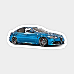 Alfa Romeo Giulia Quadrifoglio Custom Cartoon Sticker